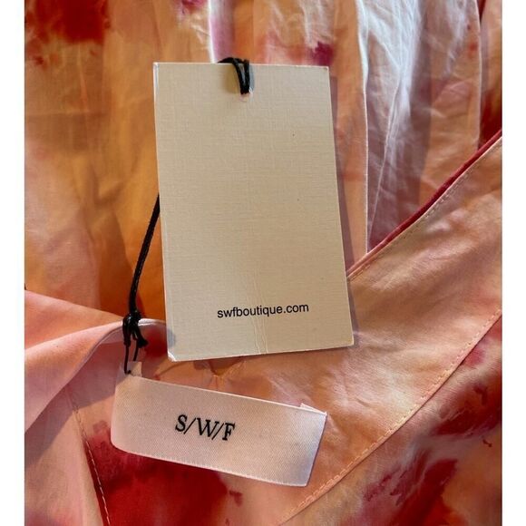 NWT S/W/F SWF Cotton Summer Dress Prom Wedding Special Occasion Pink RTL $409 - Picture 8 of 9